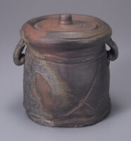 Images of the works : Water container with ears, Bizen ware