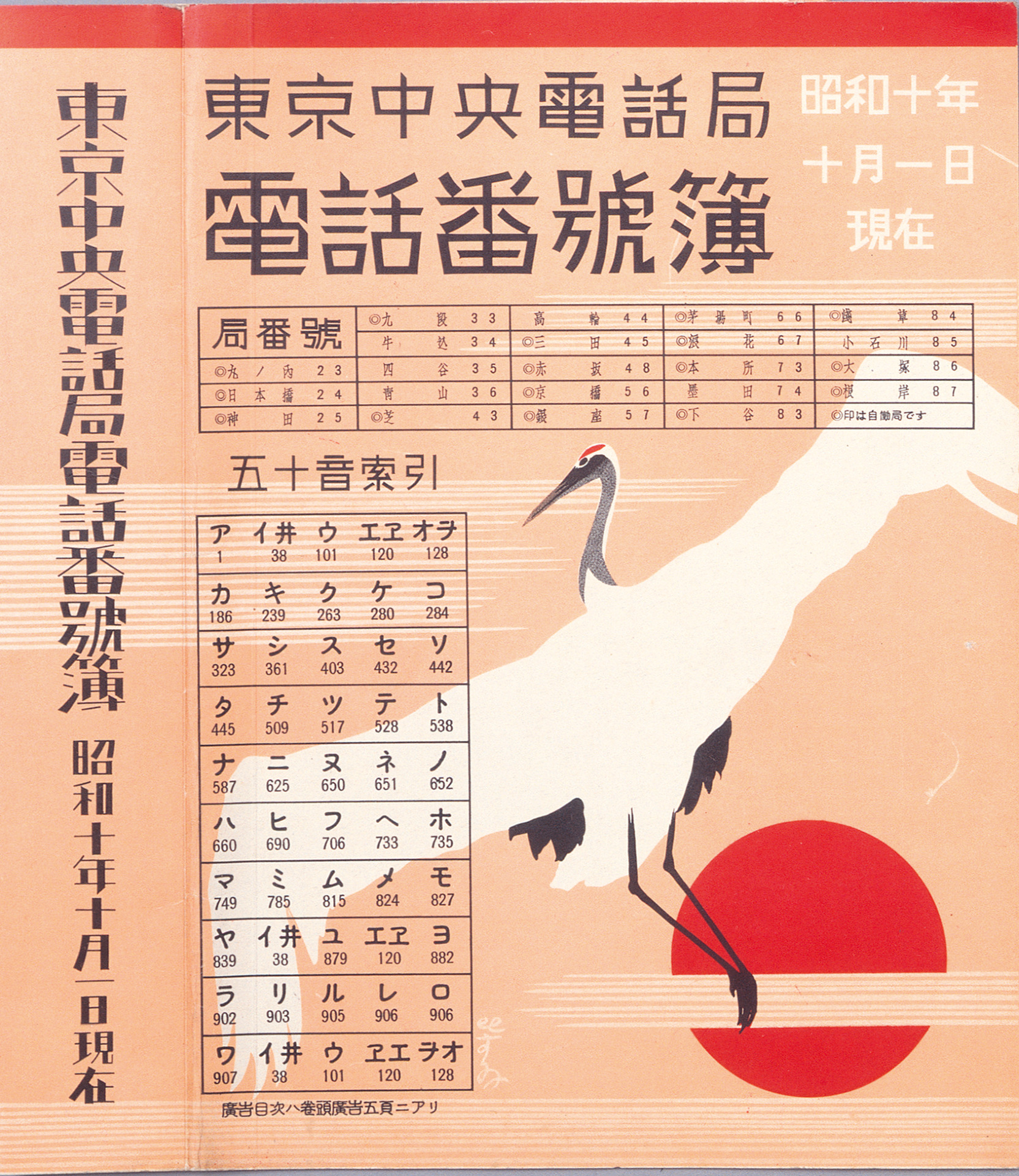 東京中央電話局電話番号簿』 - 国立工芸館