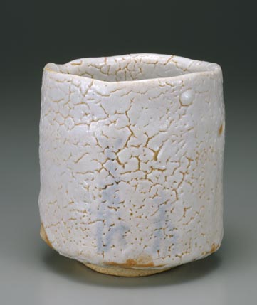 なまちゃ Tea bowl, “Raisetsu”, shino type - National Crafts Museum