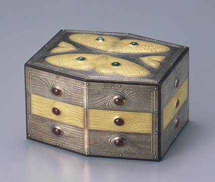 【SALE／37%OFF】 金彩銀六角箱 国立工芸館 - その他