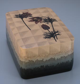 保管品　蒟醤唐草文　喰篭　揮山　径約20㎝　木箱入 保管品 蒟醤唐草文 喰篭 揮山 径約20㎝ 木箱入 工芸