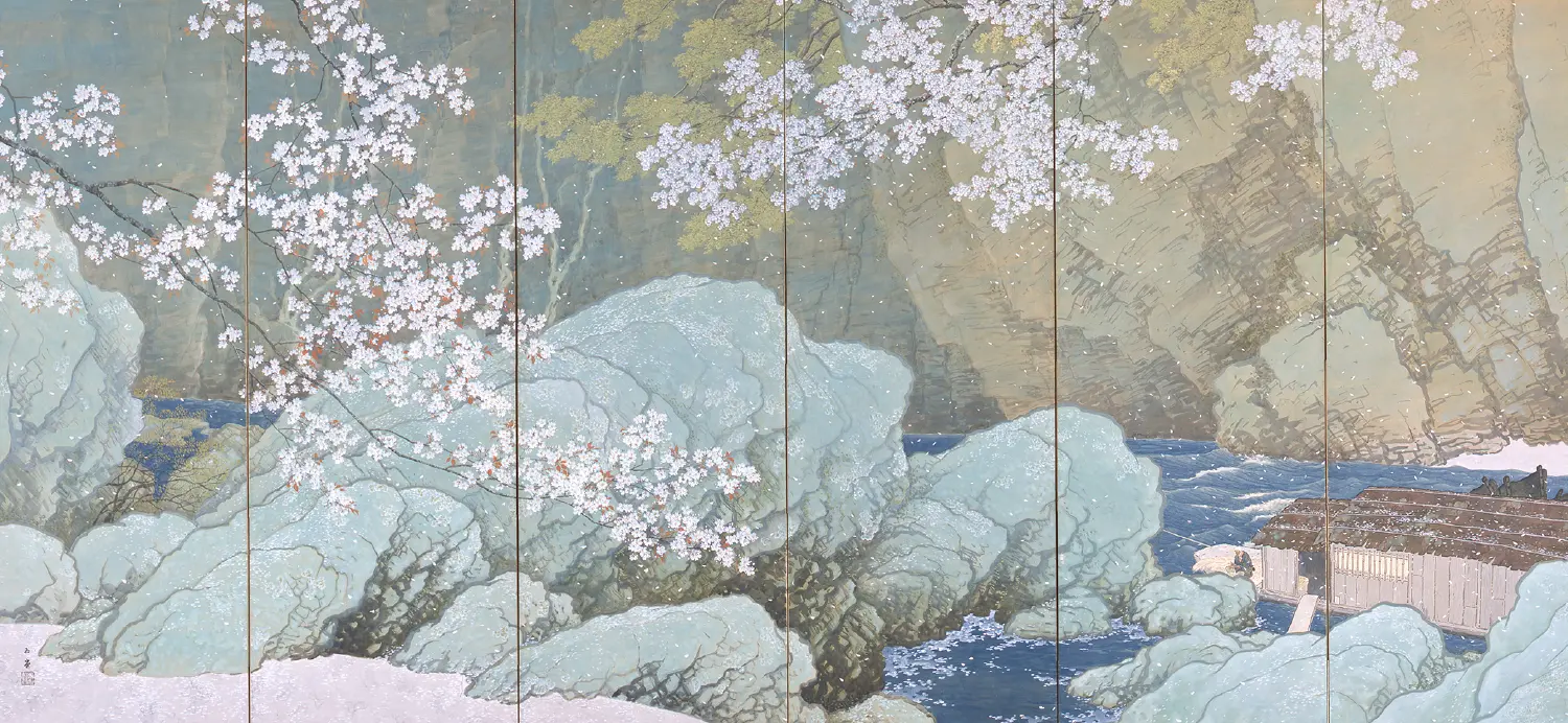 川合玉堂《行く春》1916年 重要文化財