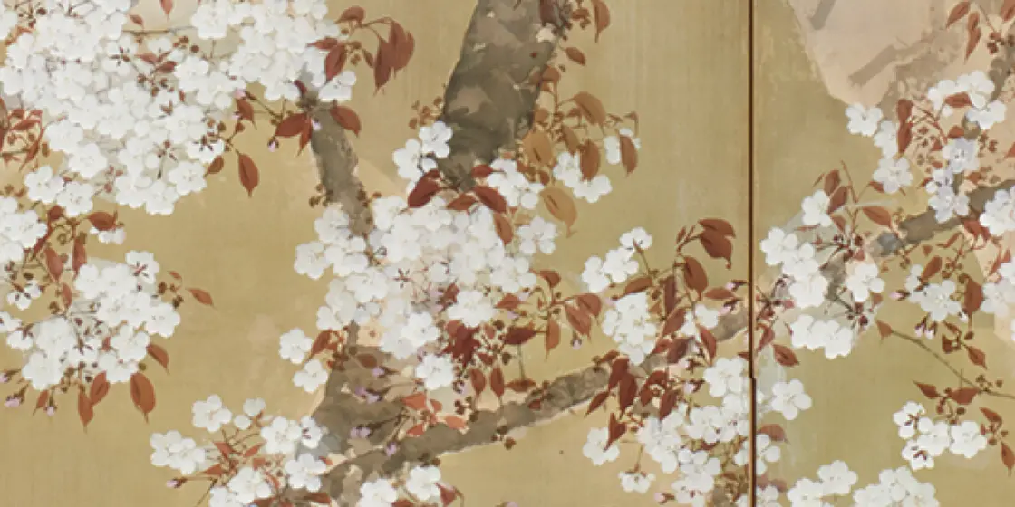 菊池芳文《小雨ふる吉野》1914年画像