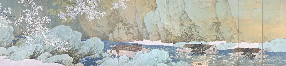 川合玉堂《行く春》1916年 重要文化財