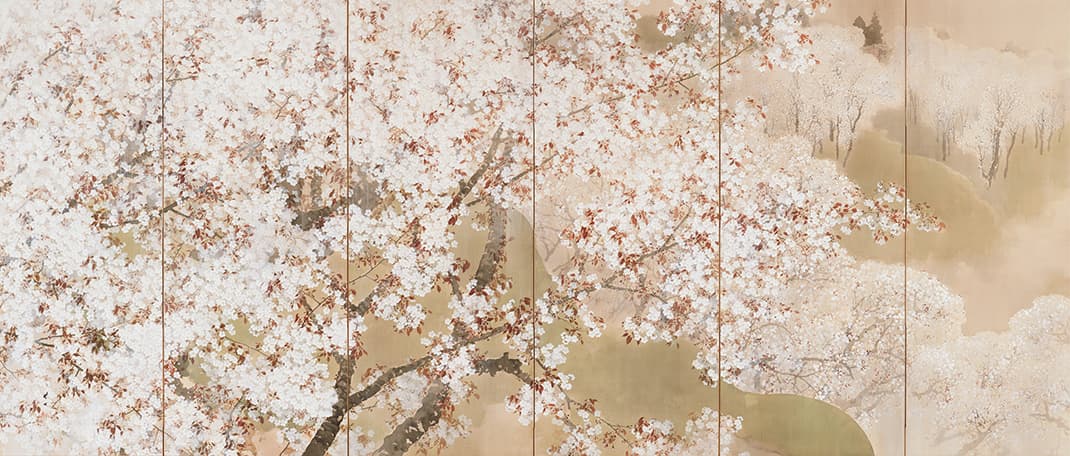 菊池芳文《小雨ふる吉野》1914年