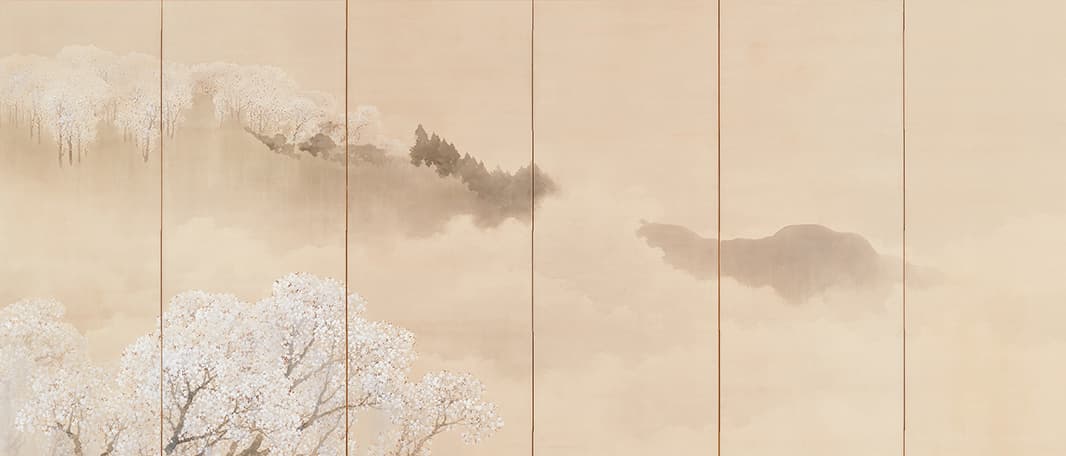 Kikuchi Hobun, Fine Rain on Mt. Yoshino, 1914