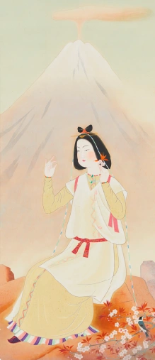 Yasuda Yukihiko, Princess Konohanasakuya-hime, the goddess of Mt. Fuji and blooming cherry blossoms, 1953