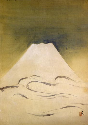 作者不詳/富士朝図/富士山水図/富士図/岳図/山水図/名家伝来/