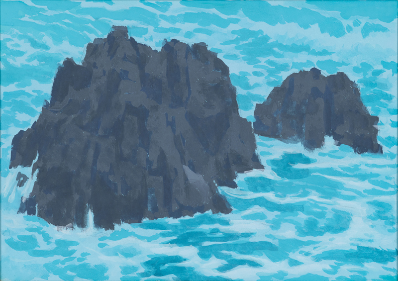 朝焼け　　☆絵画 Nov. 21, 2025 9 cm x 9 cm (app. 4