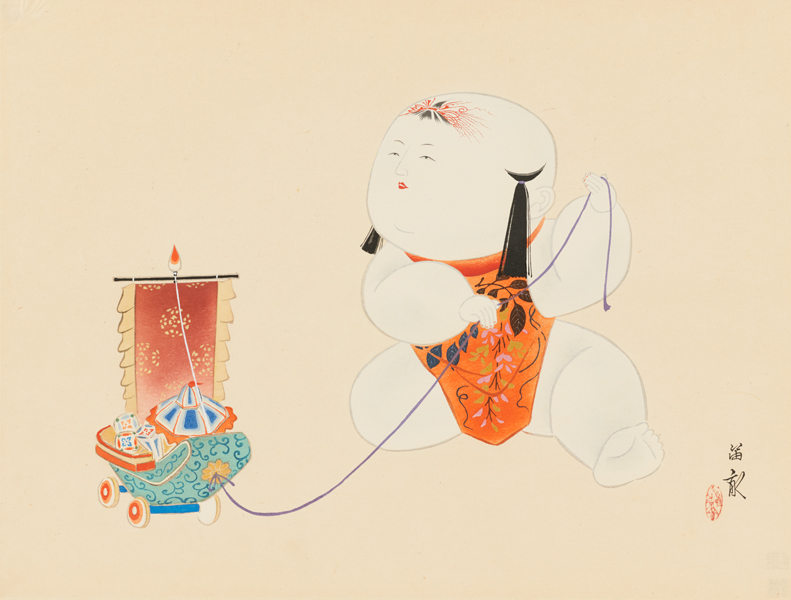 御所人形十二題」より [宝舟] - 東京国立近代美術館