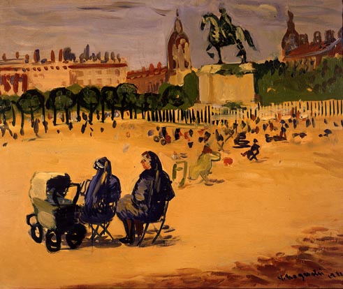 野口弥太郎、【店先】、希少な画集より、状態良好、新品高級額装付