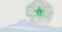 Images of the works : Hollyhock White and Green with Pedernal