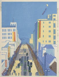 昭和大東京百図絵」より 61.淀橋区新宿街景 - 東京国立近代美術館