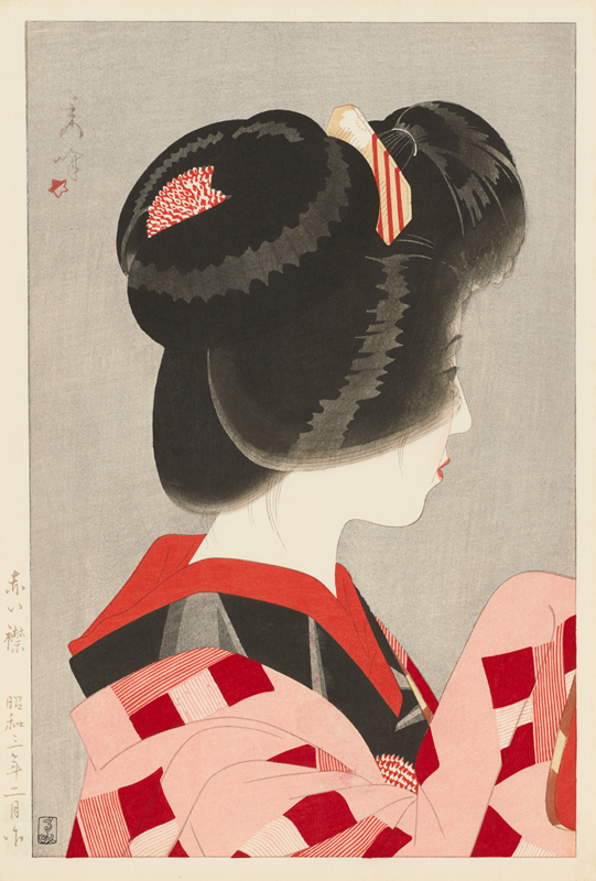 婦女四題」より 3.赤い襟 - 東京国立近代美術館