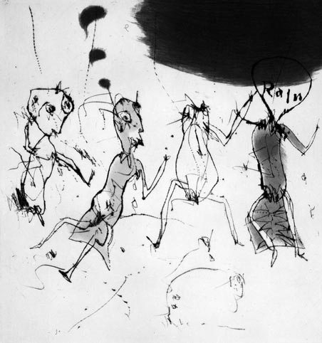 池田満寿夫、【レインちゃん】、豪華・希少画集画、新品高級額・額装付 池田満寿夫、レインちゃん、超希少画集画より、高級額装付