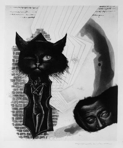版画集『ポーへの賛歌』より 黒猫 - 東京国立近代美術館