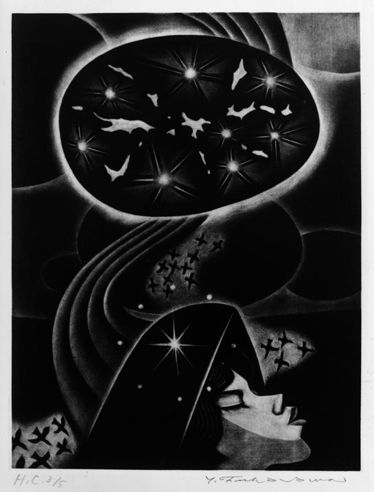 銅版画集 アルチュール・ランボー『酔いどれ船』 第9図 - 東京