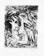 瑛九・銅版画 「SCALE IV」より 171.鳥の精 - 東京国立近代美術館