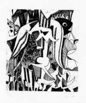 瑛九作品銅版画「scaleⅴ」ツバメ 瑛九作品銅版画「scaleⅴ」ツバメ - 版画オンライン 通販