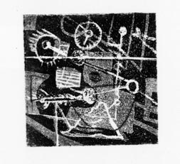 瑛九・銅版画 「SCALE V」より 184.夜の道 - 東京国立近代美術館