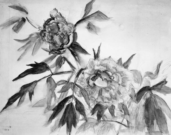 【真作】絵画　日本画3号　花　静けさの中で咲く優美な花々の物語　U23 真作】絵画 日本画3号 花 静けさの中で咲く優美な花々の物語 U23